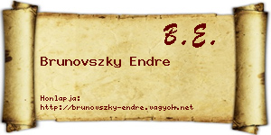 Brunovszky Endre névjegykártya