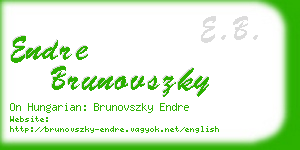 endre brunovszky business card